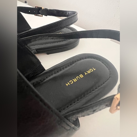 Tory Burch Black Sandals with Gold hardware NWT - Picture 9 of 11